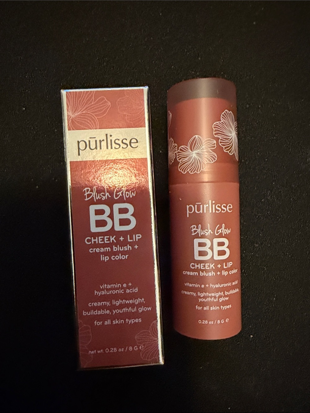 purlisse Blush Glow BB Cheek + Lip Cream Blush (Nude Sugar) NEW